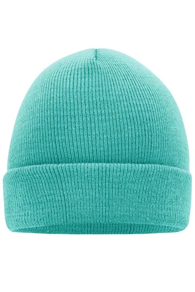 Klasiek gebreide beanie - tweelaags - 100% acryl-Mint