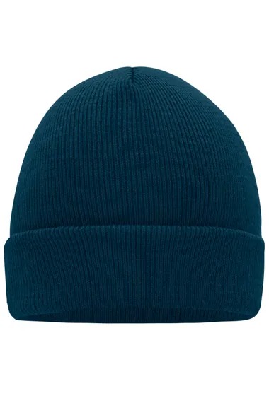 Klasiek gebreide beanie - tweelaags - 100% acryl-Petrol