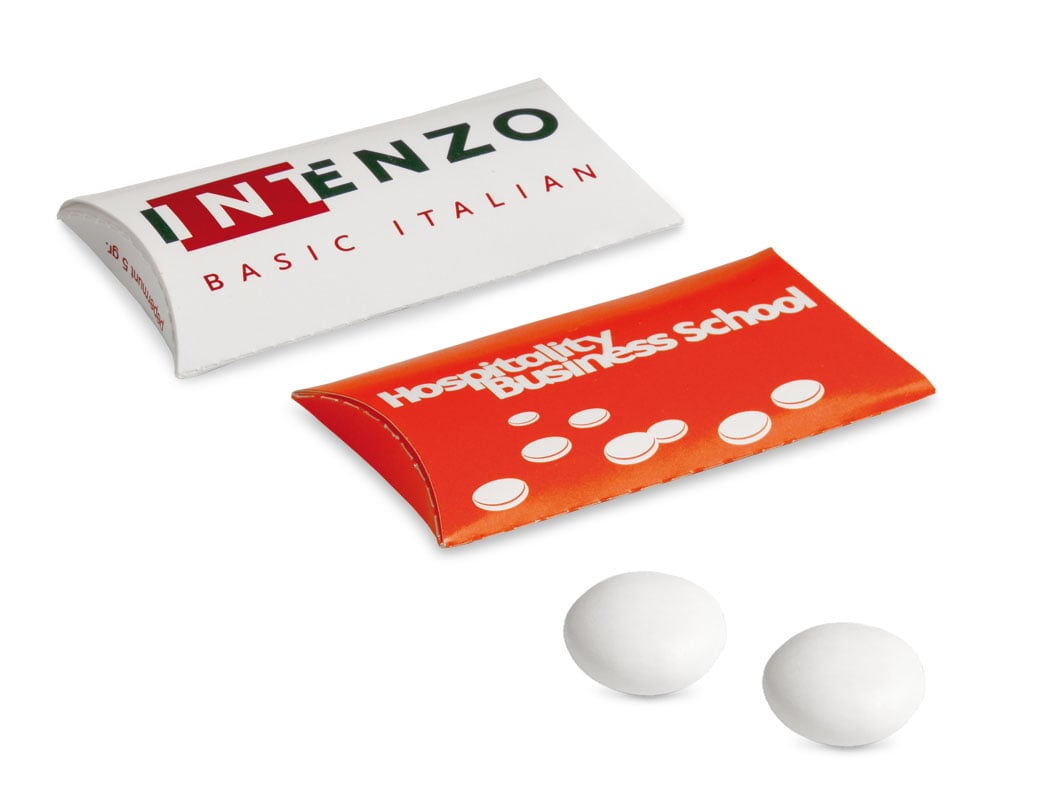 Klikhuls met 2 mentos mint-Wit