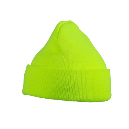 Knitted Cap for Kids-Neon geel