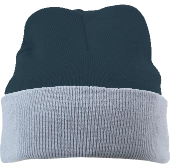 Knitted Cap-Navy/grijs