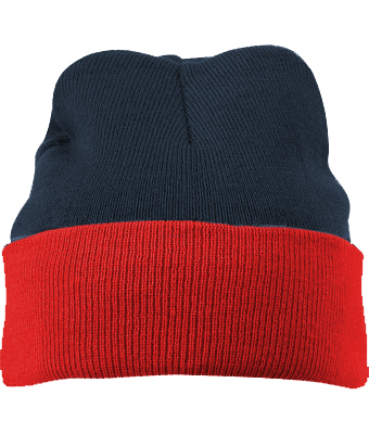 Knitted Cap-Navy/rood