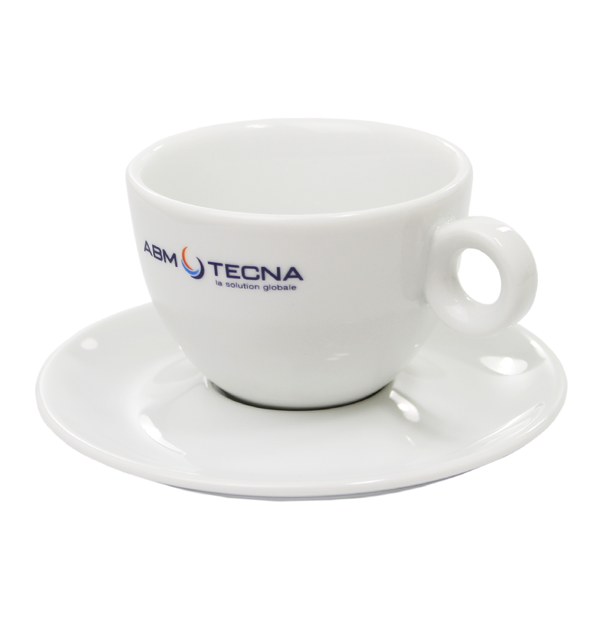 Kop en schotel Cappuccino-Wit-1 kleur