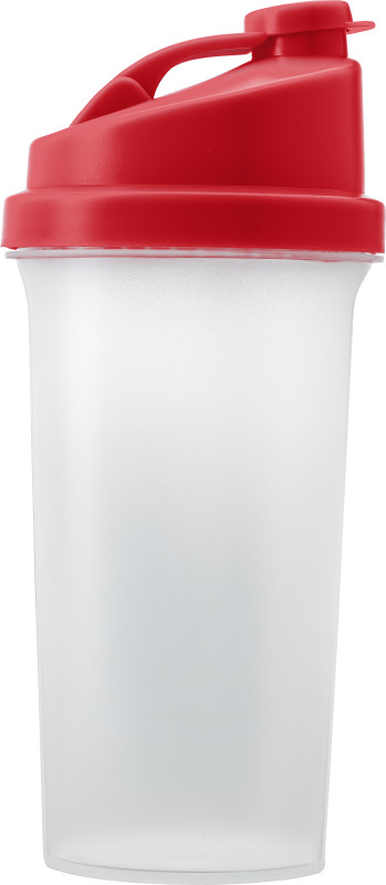 Kunststof eiwit shaker met zeef (700 ml)-Rood