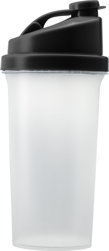 Kunststof eiwit shaker met zeef (700 ml)-Zwart