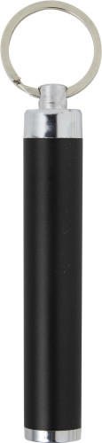 LED zaklamp met sleutelring-Zwart