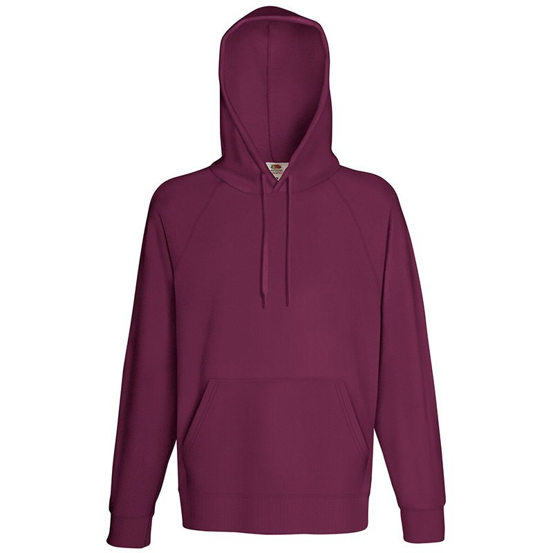 Lightweight Hooded Sweat-Burgundy