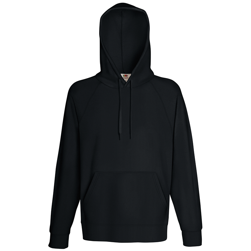 Lightweight Hooded Sweat-Zwart