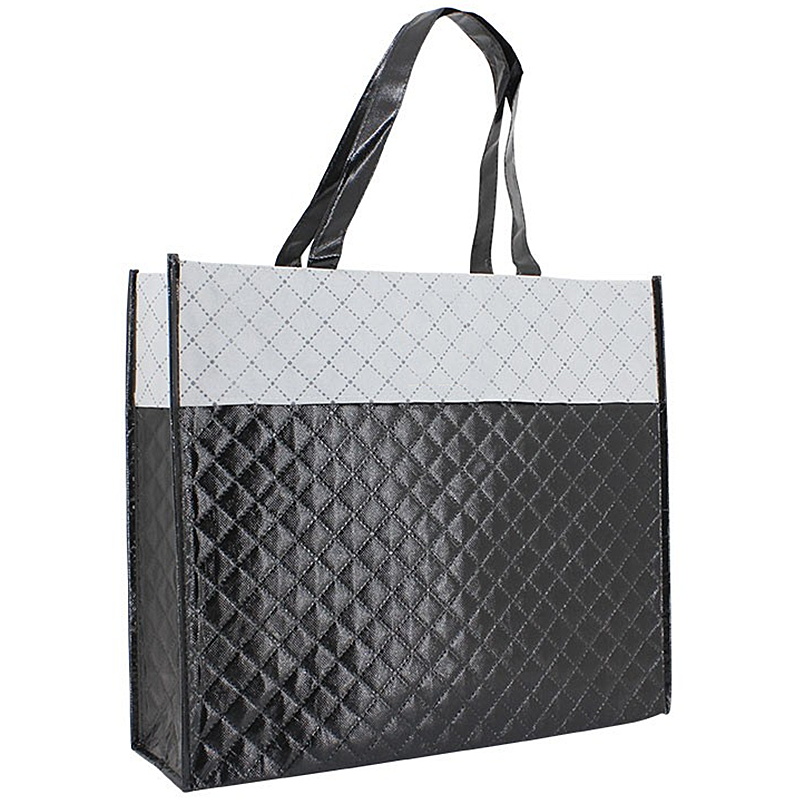 Luxe diamant shopper klein-Zwart