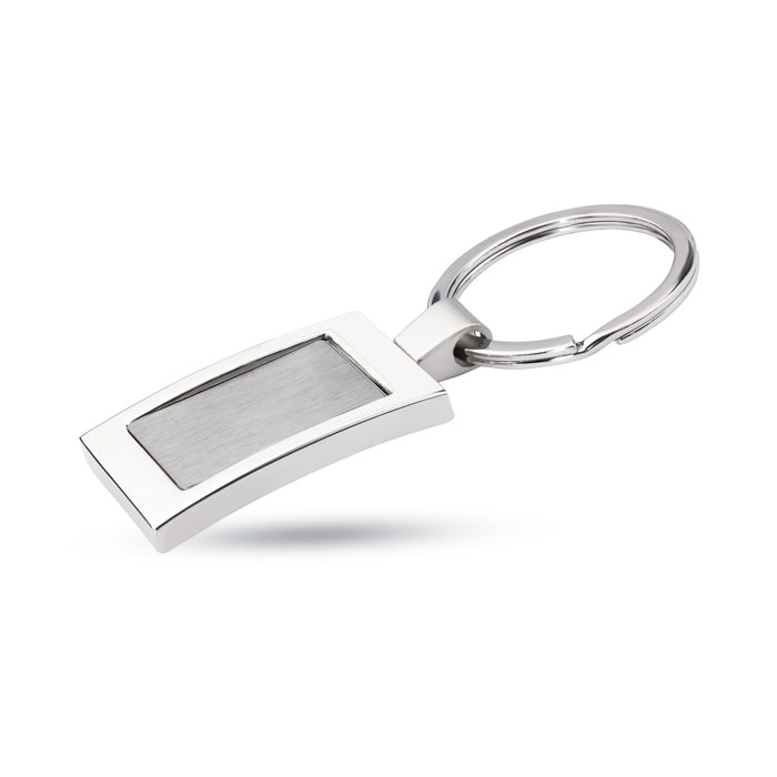 Luxe metalen sleutelhanger in geschenkverpakking-Glanzend zilver-Zonder opdruk