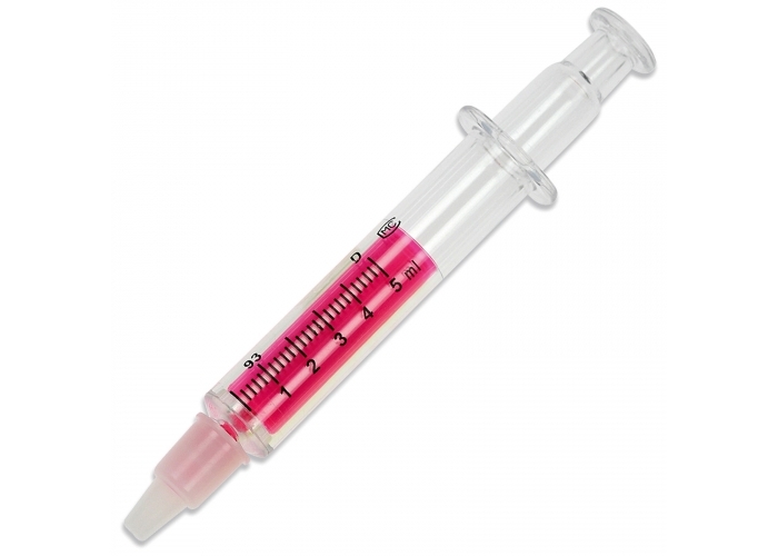 Markeerstift Spuit-Transparant roze