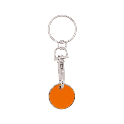 Munt-sleutelhanger euromarket-Oranje