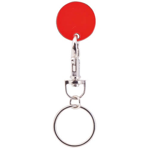 Munt-sleutelhanger euromarket-Rood