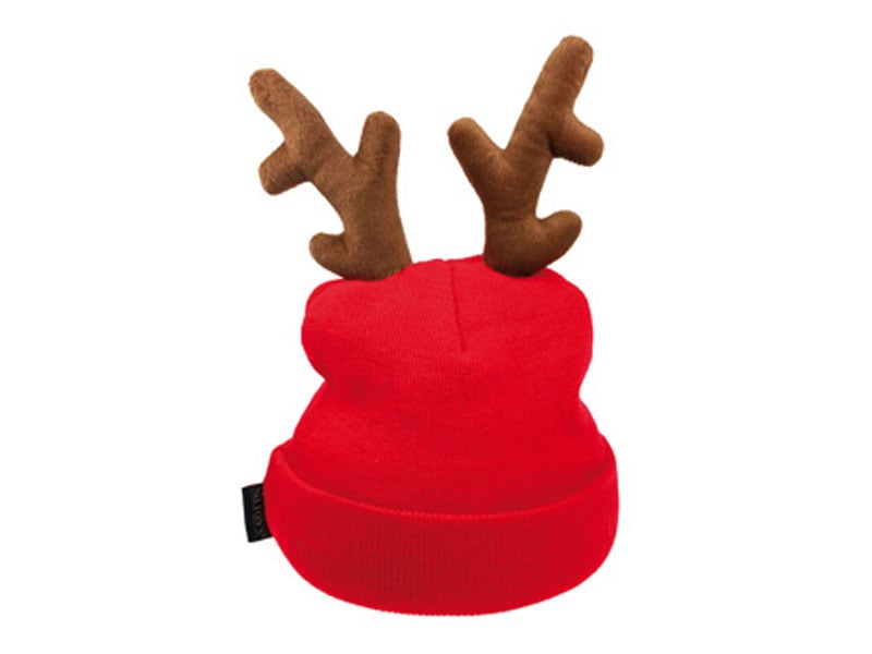 Kerstmuts met Rendier-Rood, #9d292a-1 kleur