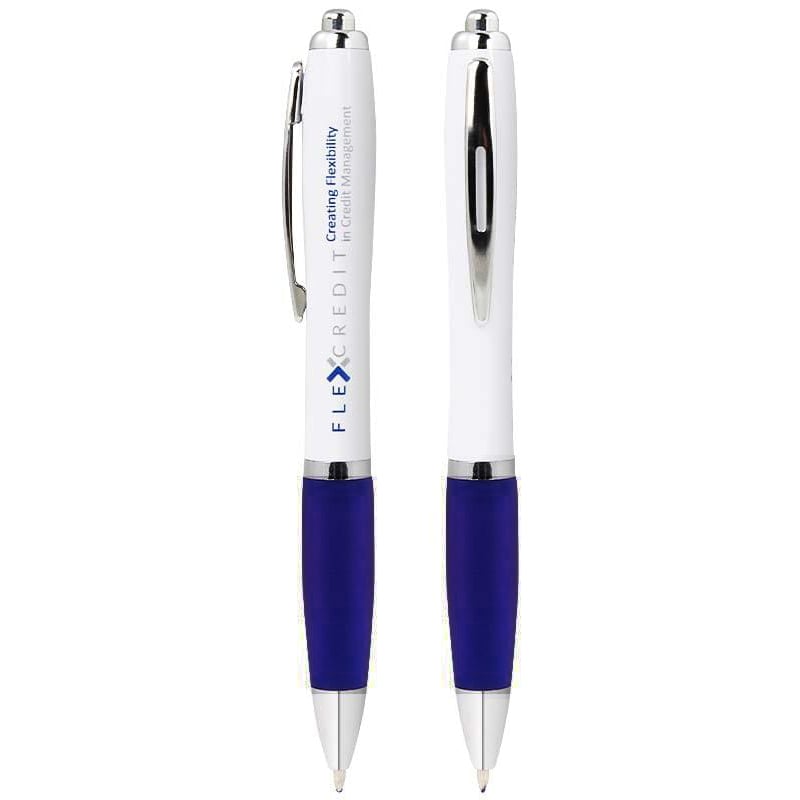 Nash balpen full color-Wit / donkerblauw