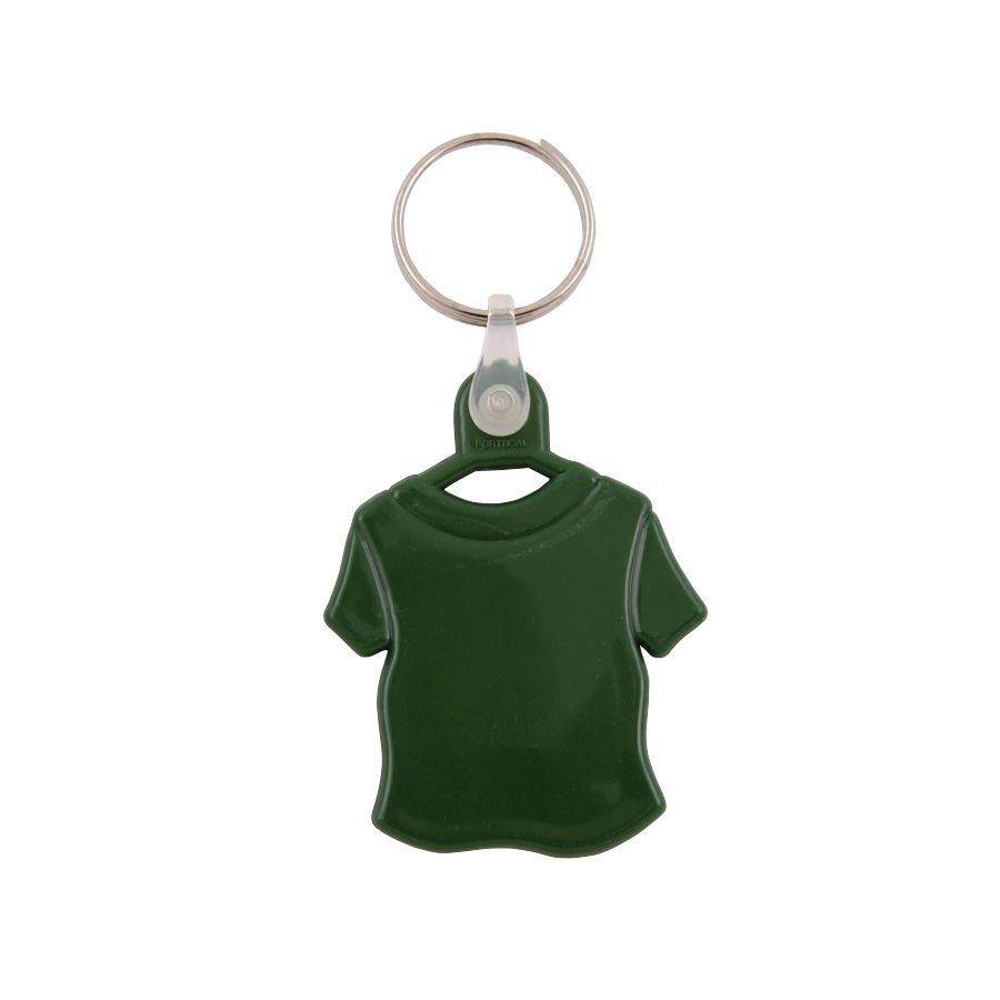 Plastic sleutelhanger T-shirt-Donkergroen-Zonder opdruk