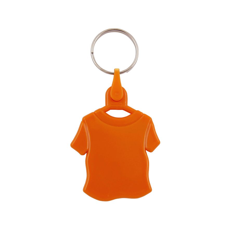 Plastic sleutelhanger T-shirt-Oranje-Zonder opdruk