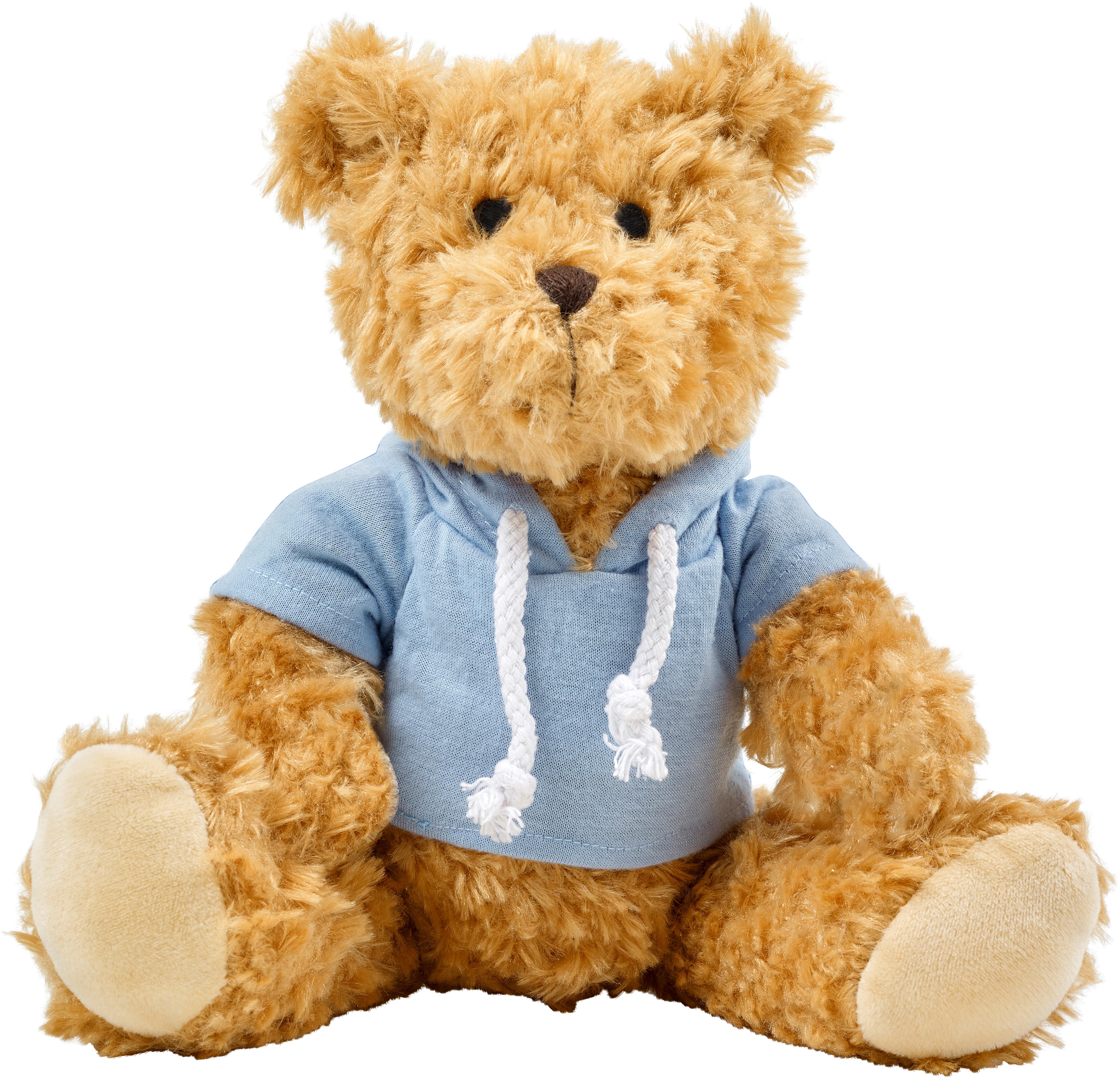 Pluche knuffelbeer met hoodie-Lichtblauw