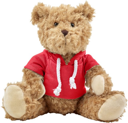 Pluche knuffelbeer met hoodie-Rood