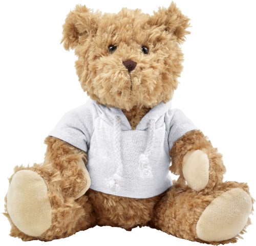 Pluche knuffelbeer met hoodie-Wit