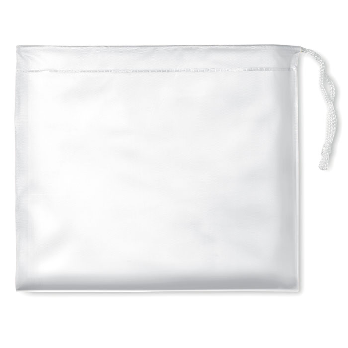 Poncho in bijpassende hoes-Wit