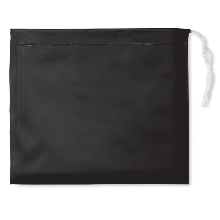 Poncho in bijpassende hoes-Zwart