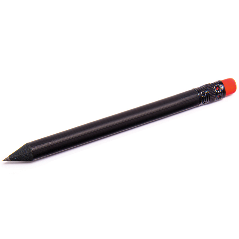 Potlood met gummetje-Zwart / rood