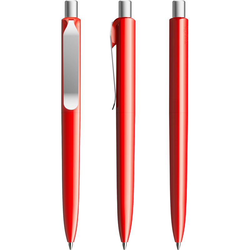 Prodir DS8 Metal Clip Polished-Red