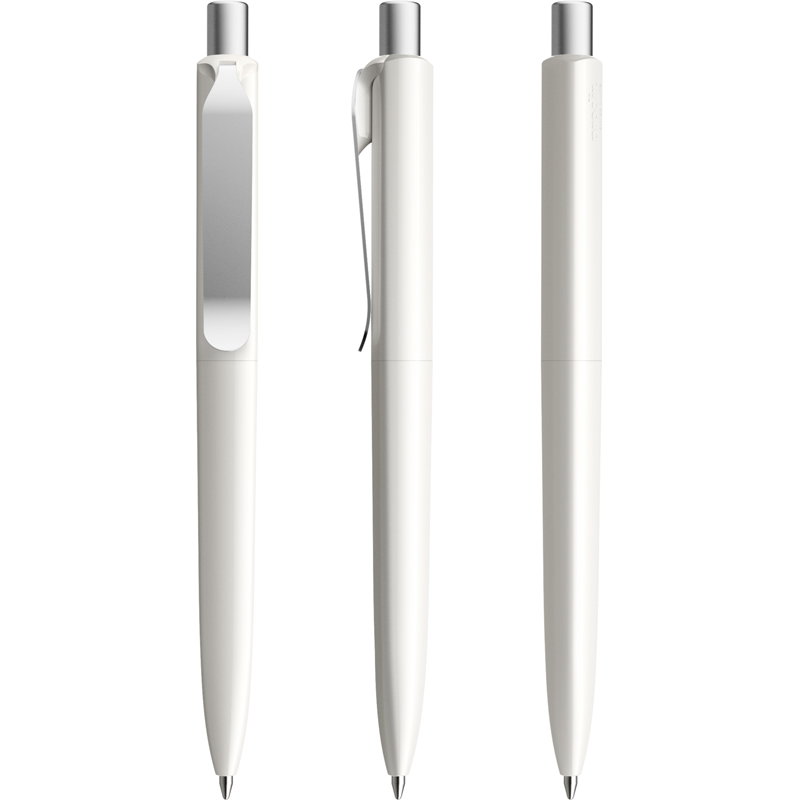 Prodir DS8 Metal Clip Polished-White