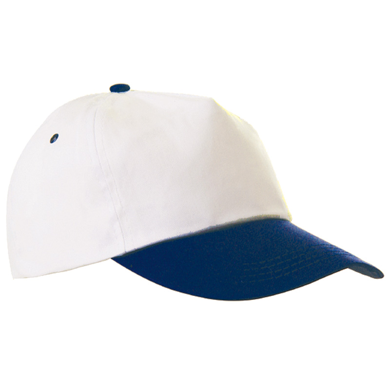 Promo Cap-Wit / Marineblauw, #374b63-1 kleur
