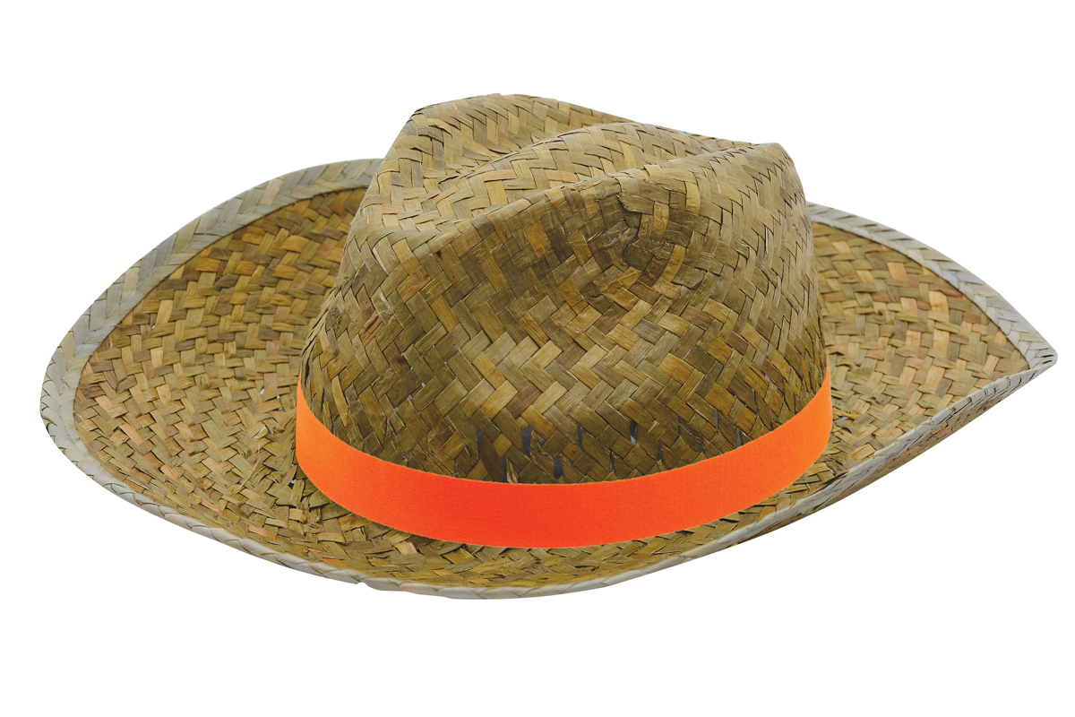 Promo Strohoed Paglietta-Oranje, #f3672a-1 kleur