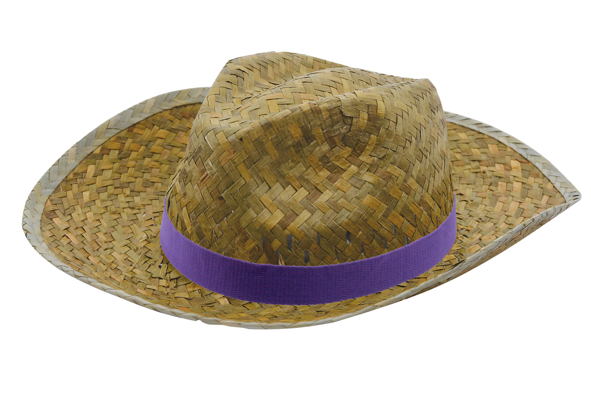 Promo Strohoed Paglietta-Paars, #7a6fb4-1 kleur