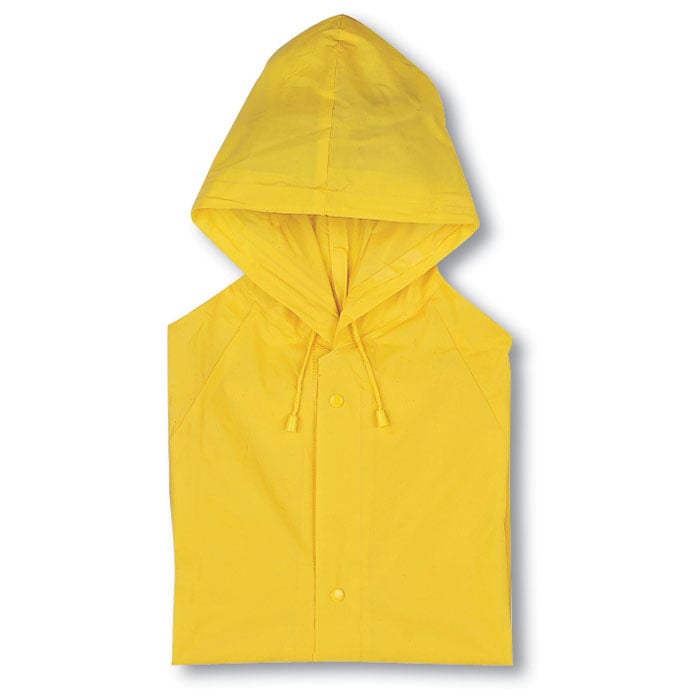 Regenjas met capuchon-Geel-Zonder opdruk