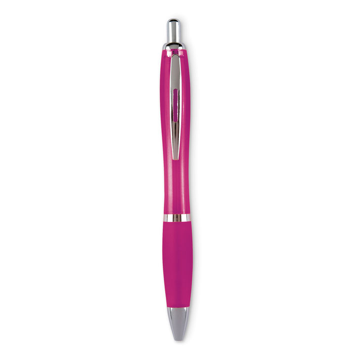 Balpen met drukmechanisme trendy-Fuchsia