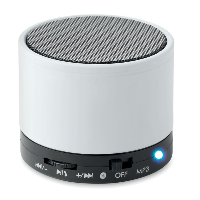 Round bass bluetooth-luidspreker-Wit