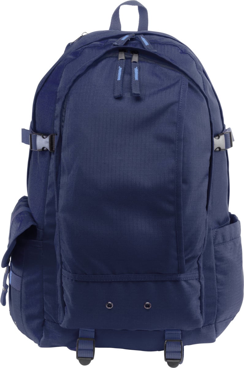 Rugzak met drukknopsluiting en schouderbanden-Blauw