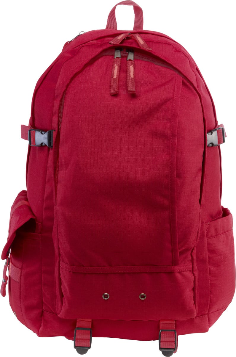 Rugzak met drukknopsluiting en schouderbanden-Rood