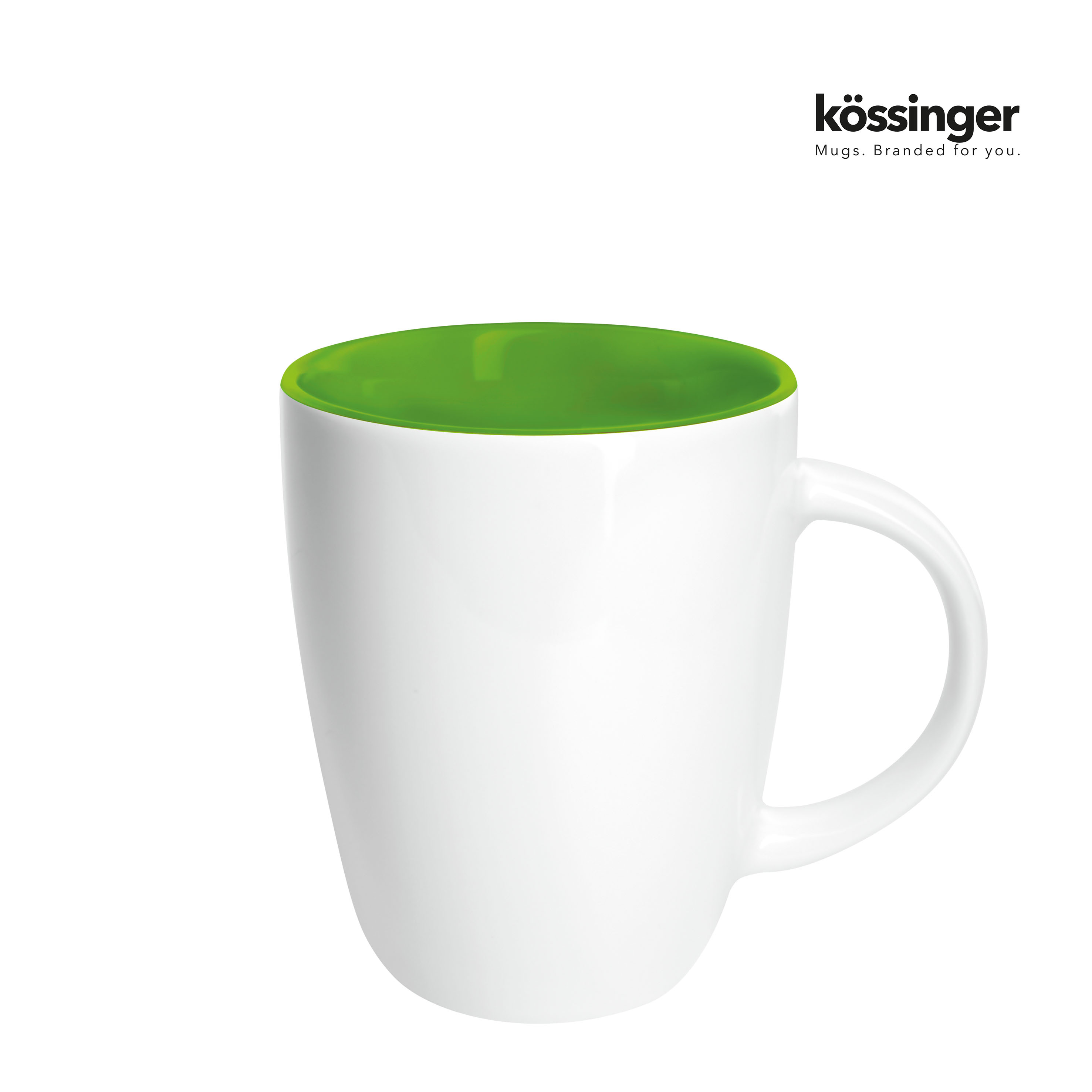 Senator Elektra Inside mok 250ml - keramiek - gekleurde binnenkant-Lichtgroen