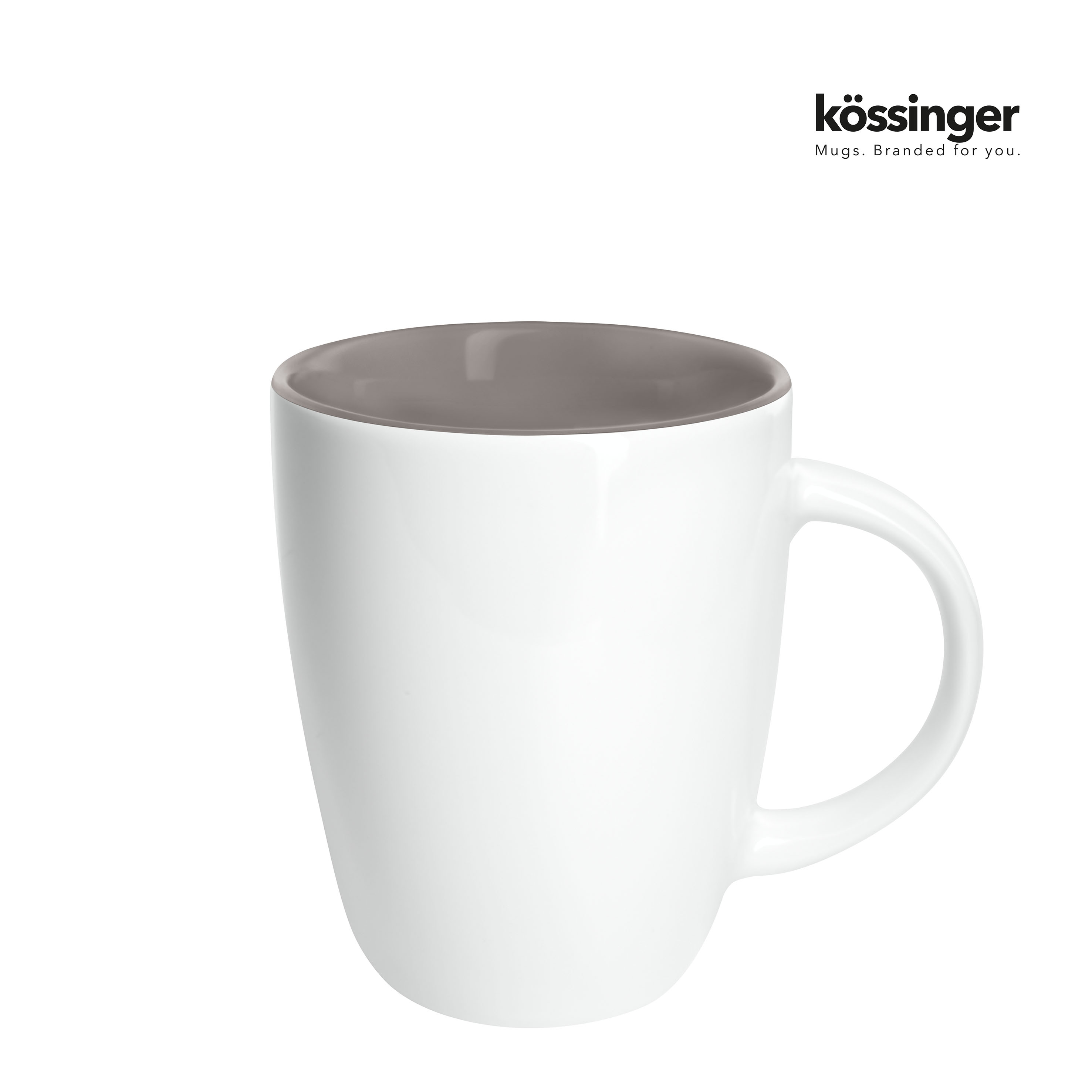 Senator Elektra Inside mok 250ml - keramiek - gekleurde binnenkant-Warm gray 10