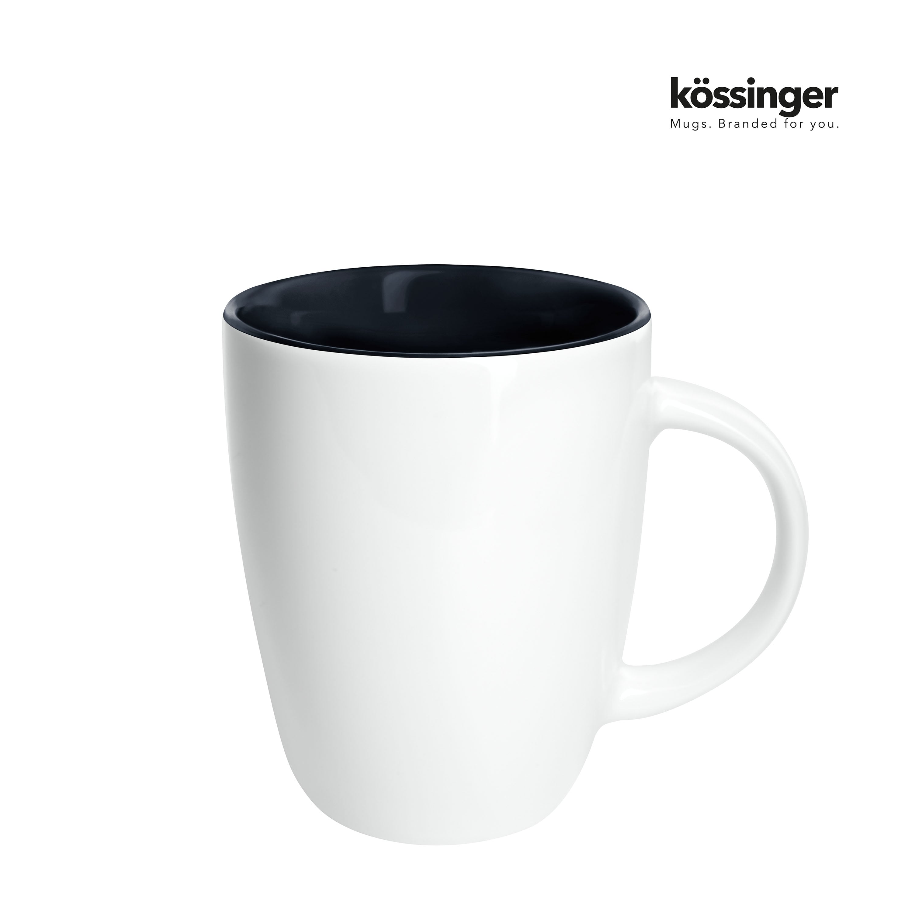 Senator Elektra Inside mok 250ml - keramiek - gekleurde binnenkant-Zwart