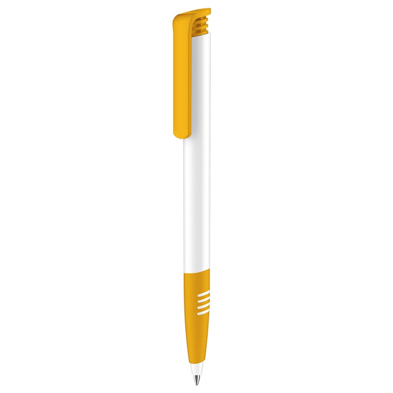 Senator Super Hit Polished basic + softgrip-Wit / geel