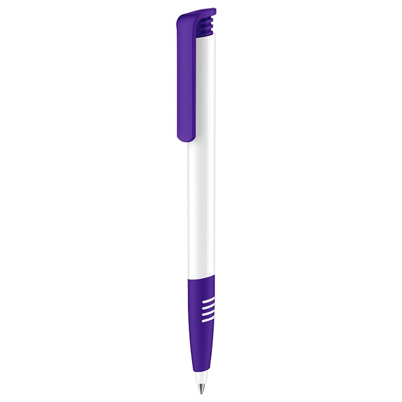 Senator Super Hit Polished basic + softgrip-Wit / paars