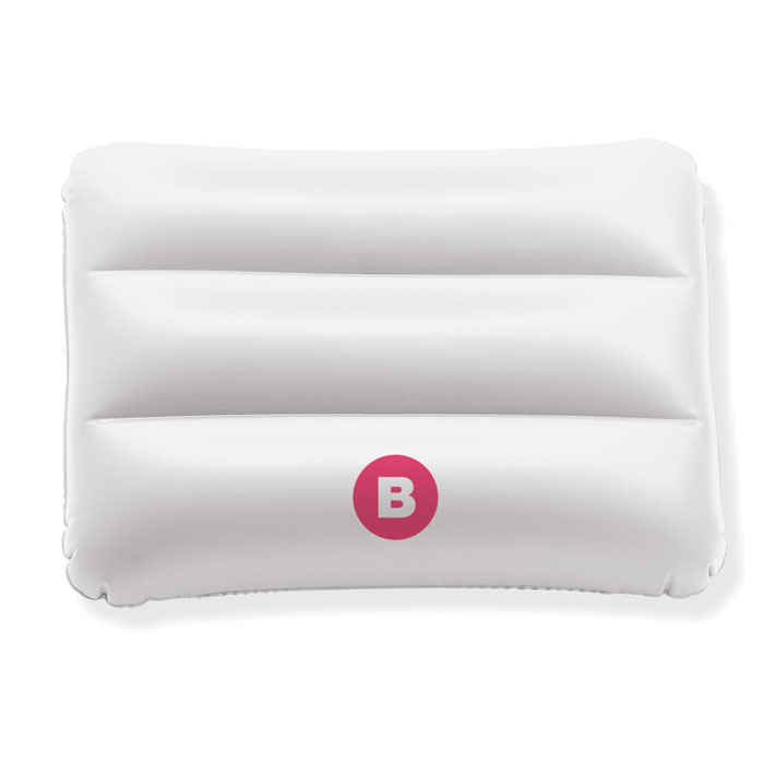 Siesta strandkussen - PVC - 30,5 x 20,5 x 7 cm - 3 gedeelten -Wit