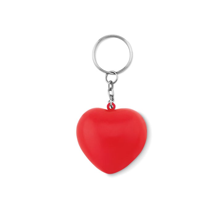 Sleutelhanger met PU hart-Rood