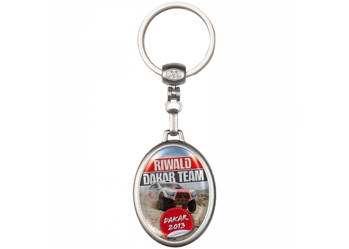 Sleutelhanger metaal-Zilvermat