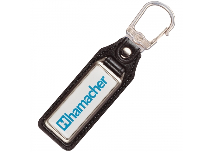 Sleutelhanger Metaal-Zwart / zilvermat