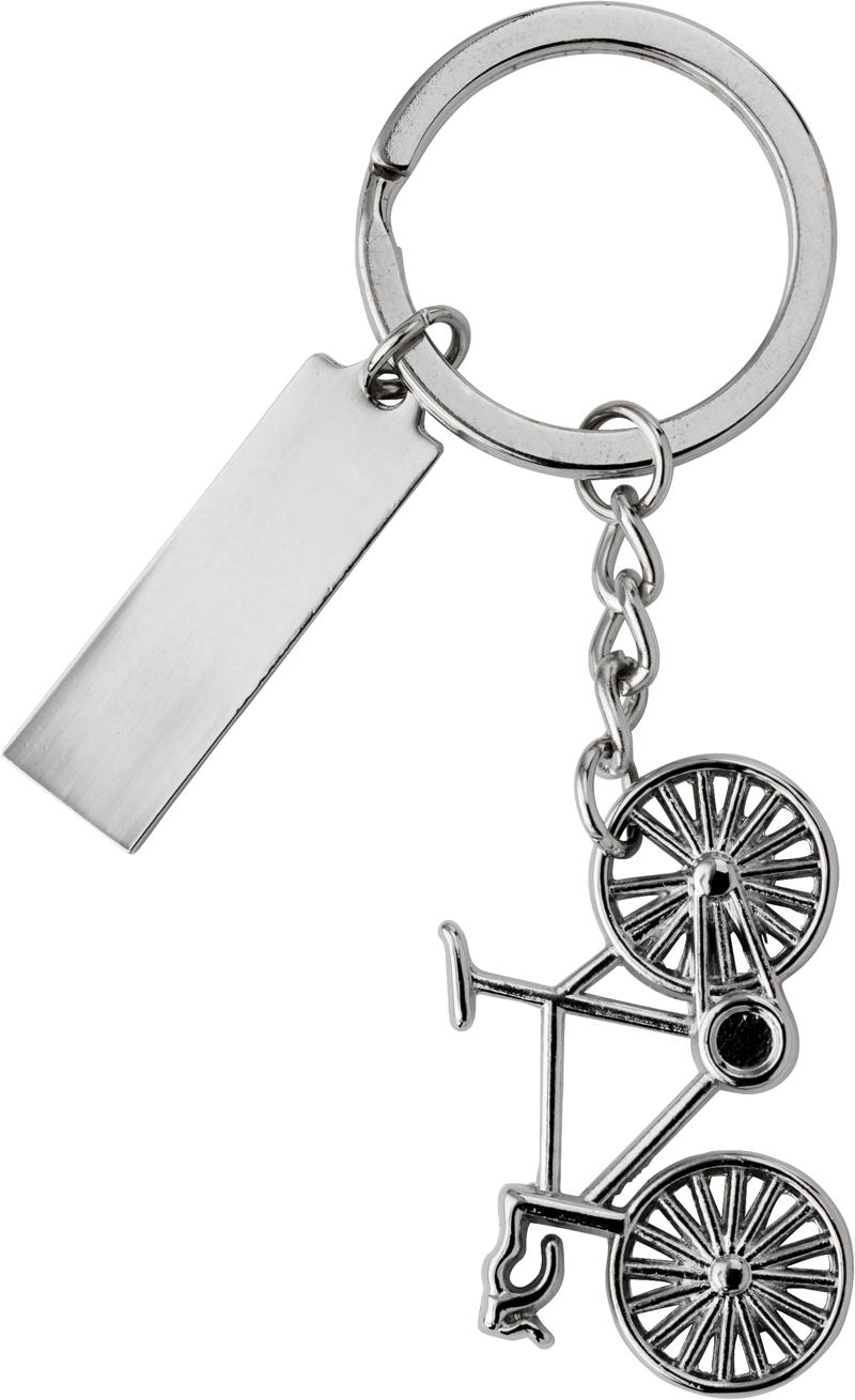 Sleutelhanger racefiets-Zilver-Zonder opdruk
