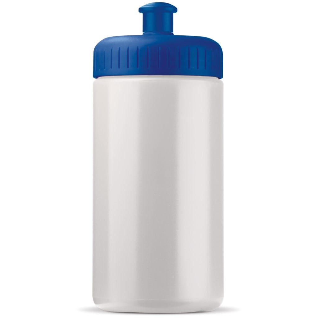 Sportbidon Basic 500ml-Wit / donker blauw