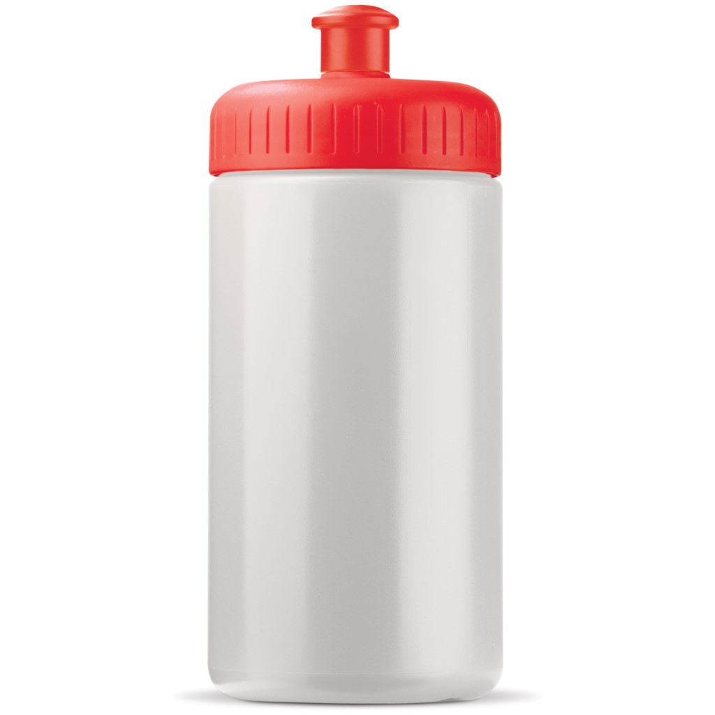 Sportbidon Basic 500ml-Wit / rood