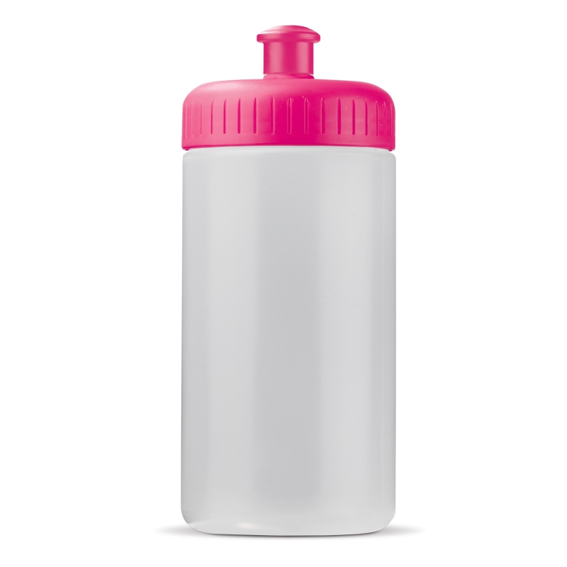 Sportbidon Basic 500ml-Wit / roze